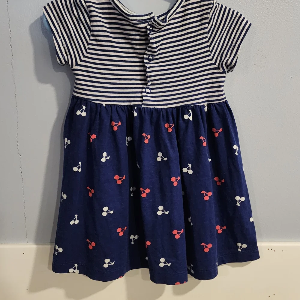 Child of Mine Blue and Red Flutter Sleeve 12 Months Sundress